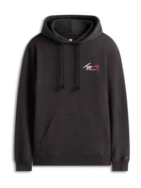 Palton Tommy Jeans cu autograf alb