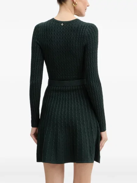 Sukienka mini Guess pleciona zielona