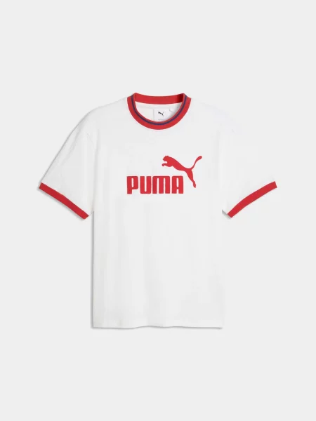 Футболка PUMA T7 Ringer Tee комбінований верх білий