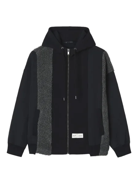 Hanorac cu glugă Five Cm din fleece negru