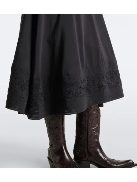 Rochie midi Polo Ralph Lauren cu broderie negru