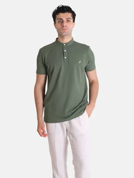 Moxx Paris Tricou Utrecht maro / verde alb