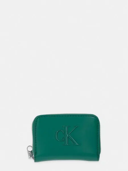 Calvin Klein portfel z imitacji skóry zielony
