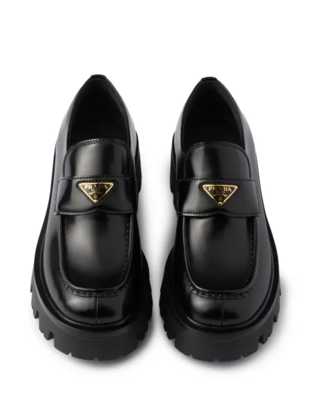 Pantofi loafer Prada cu platformă negru