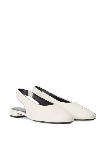 Pantofi cu toc Stuart Weitzman din piele slingback alb