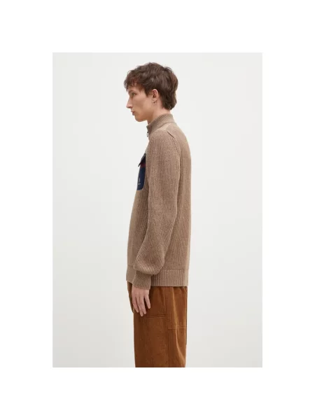Sweter Baracuta wełniany beżowy