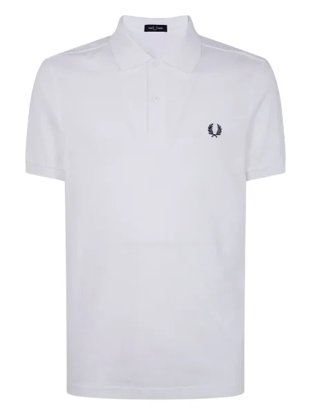 Polo Fred Perry cu broderie alb