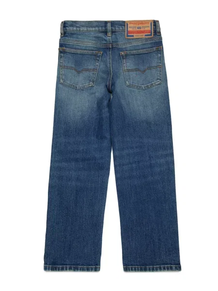 Jeansy straight leg dziecięce Diesel niebieskie