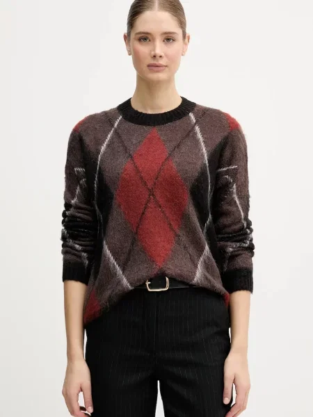 Светр з додаванням мохеру Sisley легкий коричневий