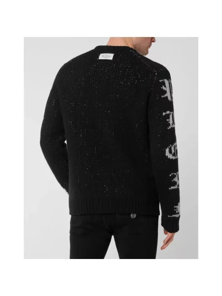 Sweter Philipp Plein wełniany czarny