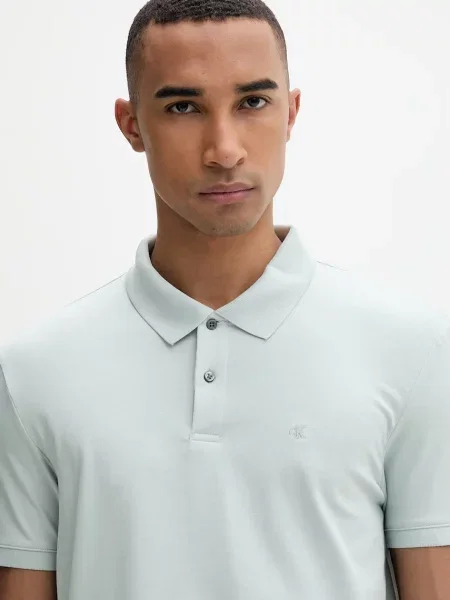 Calvin Klein póló férfi pamuttal zöld