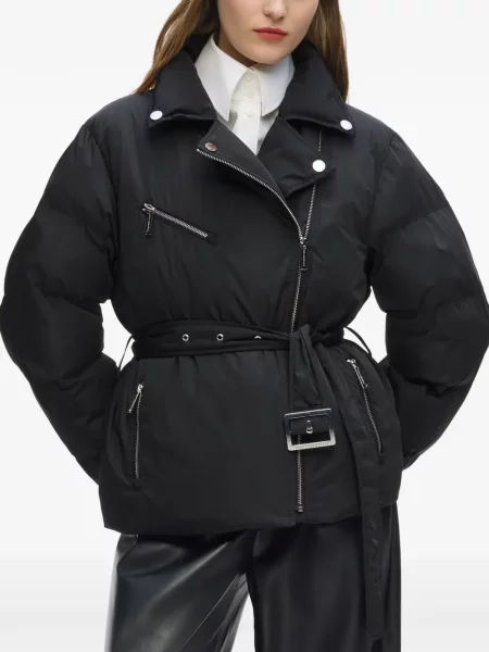 Cu centură geacă Karl Lagerfeld negru