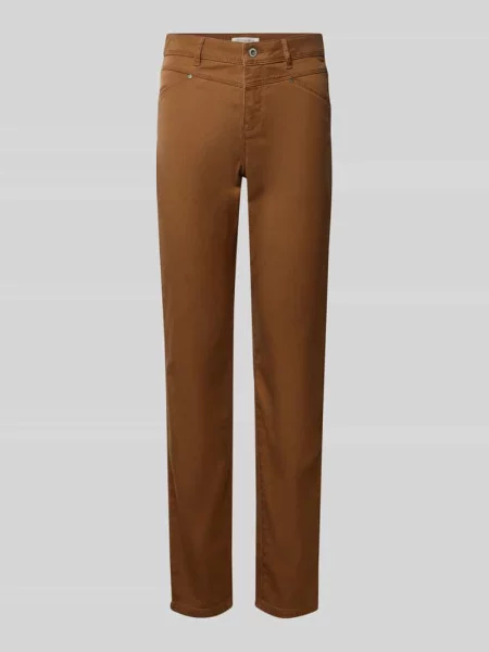 Jeansy o kroju slim fit z wpuszczanymi i z tyłu Christian Berg Woman