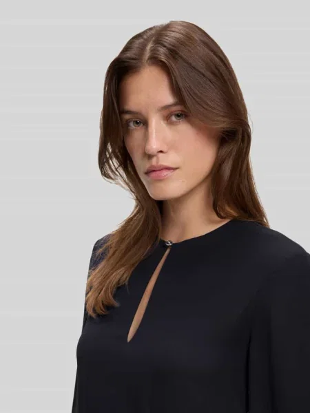 Sukienka casualowa o luźnym kroju z plisowanymi detalami model Donottati' Boss granatowa