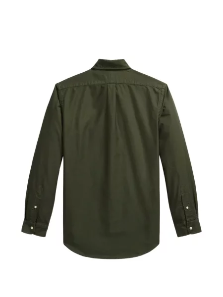 Fleece polo Polo Ralph Lauren με κέντημα με λαιμόκοψη v κόκκινο