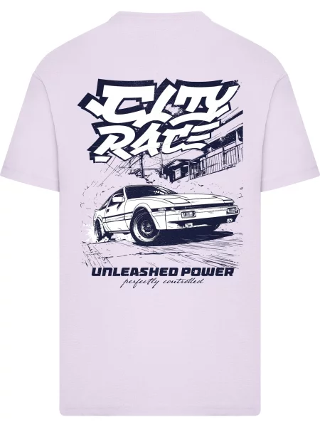 Mister Tee Tričko City Race Unleashed Power námornícka modrá / orgovánová biela