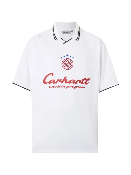 Carhartt WIP Tricou Terrace Football albastru / roșu / negru alb
