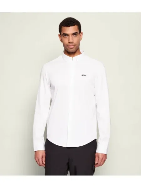 BOSS GREEN Cămașă ST_Motion L | | stretch alb