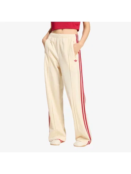 Pantaloni de trening adidas Firebird Loose Tracksuit Pants Warm Vanilla/ Team Victory Red L roșu