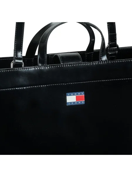 Geantă shopper Tommy Jeans negru
