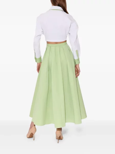 Top Rosie Assoulin din poplin alb