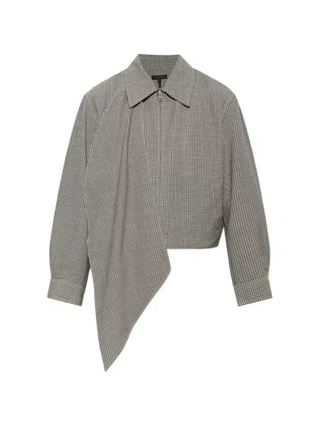 Geacă Rag & Bone de lână în carouri gri