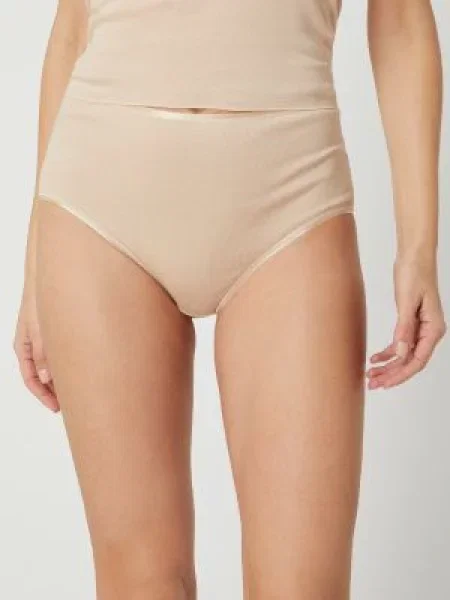 Majtki z bawełny — bezszwowy model ‘Cotton Seamless’ Hanro beżowe