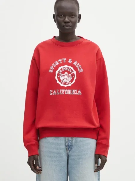 Sporty & Rich hanorac de California Emblem cu imprimeu roșu