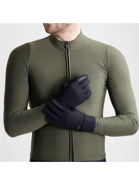 Zimowe rękawiczki sportowe Rogelli Essential Thermal z membraną czarne