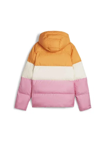 Дитяча Демісезонна куртка PUMA Poly Hooded Puffer Jacket комбінований верх рожевий