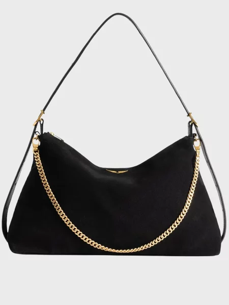 Замшева сумка Zadig&voltaire чорна