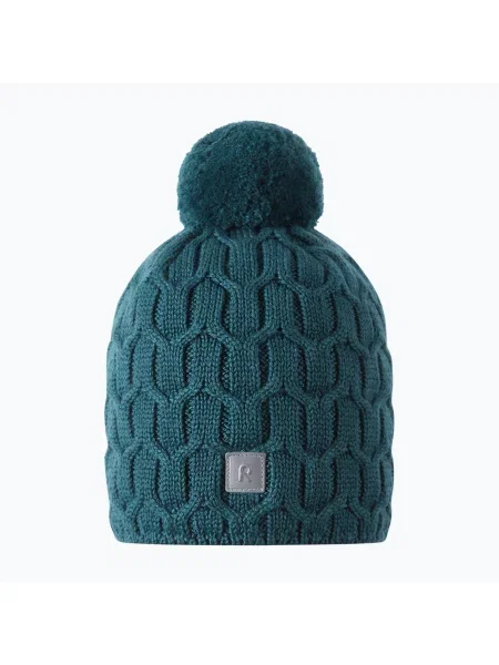 Gyerek sapka Reima Nyksund dark teal. Méret: 52 cm kék