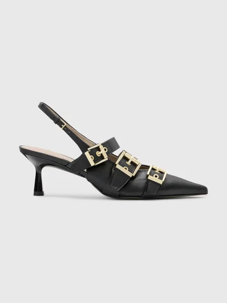Кожени обувки с тънък AllSaints Vivian Slingback черно
