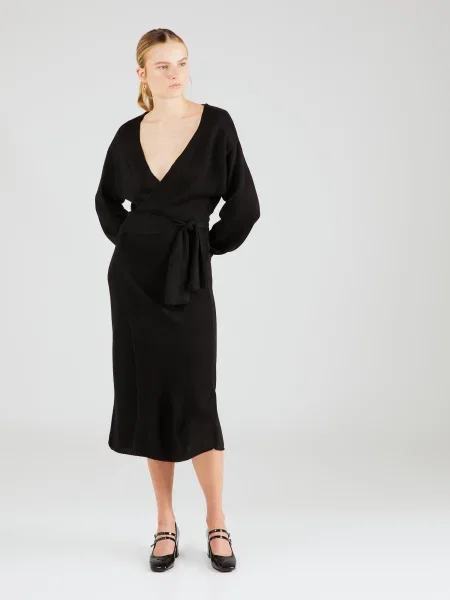 GLAMOROUS Pletené šaty čierna