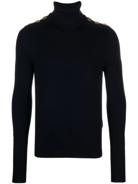 Sweter Balmain wełniany niebieski