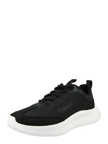 Sneakerși Calvin Klein din piele negru