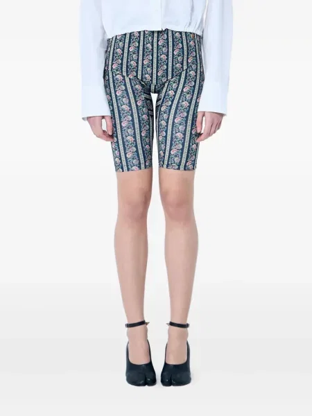 Szorty Vivienne Westwood w kwiatki z nadrukiem niebieskie