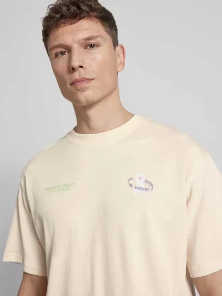 T-shirt o kroju relaxed fit z czystej bawełny ekologicznej Model MAARKOS' Armedangels biała