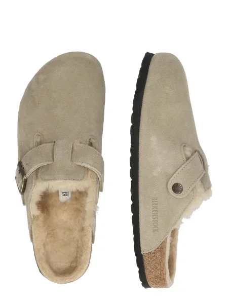 BIRKENSTOCK Šľapky Boston LEVE tmavošedá béžová