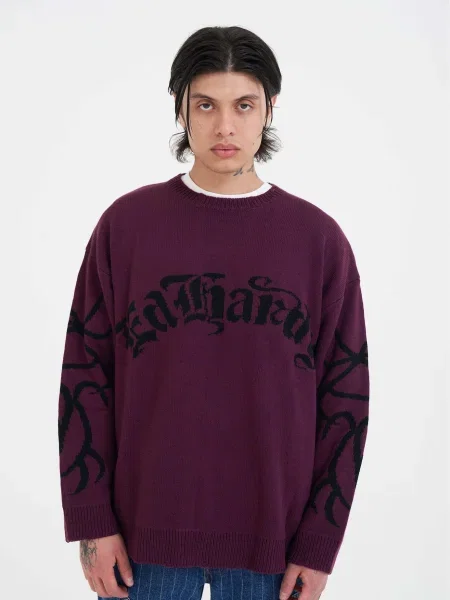 Ed Hardy Pulover mov închis negru