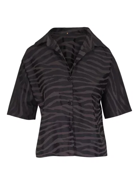 Koszula Peter Cohen z nadrukiem w zebrę brązowa