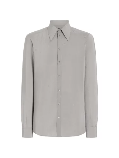 Cămașă Dolce & Gabbana de mătase gri