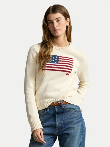 Polo Ralph Lauren Пуловер Straight Fit бежов