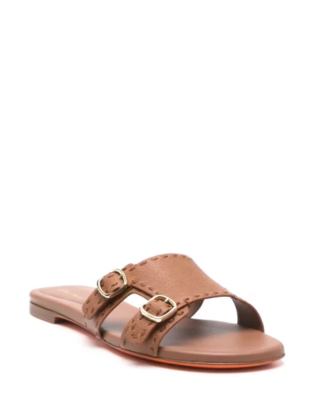 Sandale Santoni din piele maro