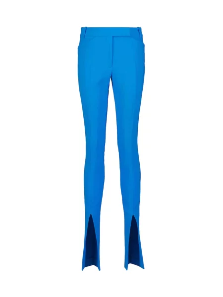 Pantaloni The Attico cu talie înaltă albastru