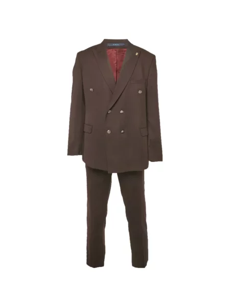 Costum Ricci Di Napoli cu două rânduri de nasturi roșu