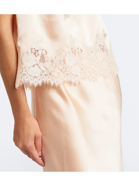 Top Dôen din satin roz