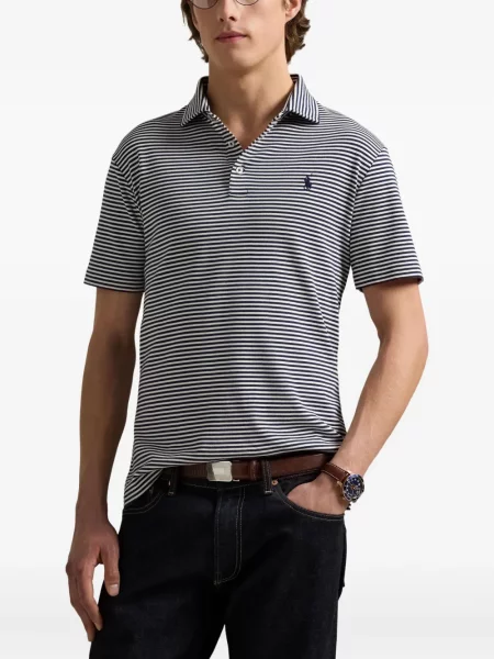 Manšestrové s límcem izolované polotričko Polo Ralph Lauren bílé