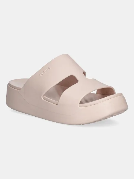 Natikače Crocs Getaway Platform H Strap za žene s platformom bež