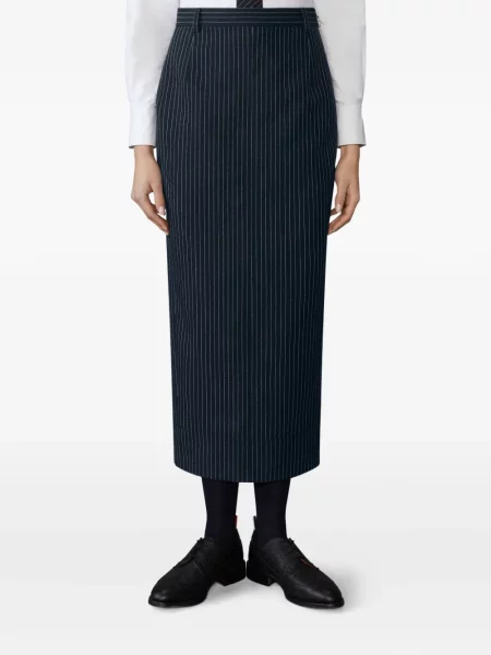 Fustă Thom Browne cu dungi albastru